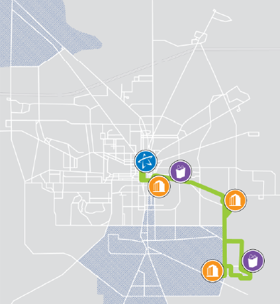 SouthWood Route Mini Map